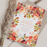 Chic Watercolor Herbst Herbstflorale 50. Geburtsta Einladung<br><div class="desc">Feiern Sie stilvoll mit unseren hellen und kühnen 50. Geburtstagsparty Einladungen. Mit unseren atemberaubenden Aquarellblumen-Einladungen im Herbst können Sie 50 in den Herbstfarben drehen. Bestellen Sie jetzt und machen Sie aus Ihrem fünfzigsten Geburtstag einen unvergesslichen!</div>