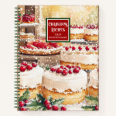 Chic Watercolor Holiday Baking Rezept Buch (Vorderseite)
