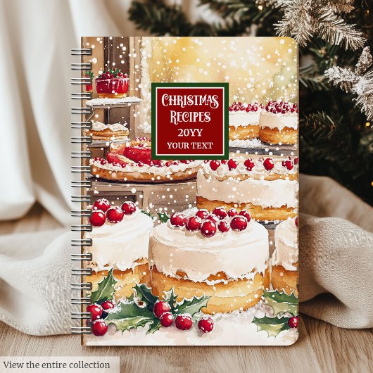 Chic Watercolor Holiday Baking Rezept Buch