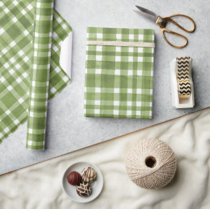 Chic Watercolor Kariertes Muster Geschenkpapier
