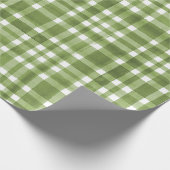 Chic Watercolor Kariertes Muster Geschenkpapier (Ecke)