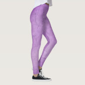 Chic Watercolor Lavender Lila Leggings für Frauen (Rechts)