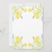 Chic Watercolor Lemons Dankeskarte (Rückseite)