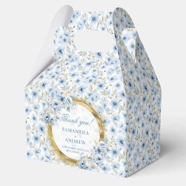 Chic Watercolor Light Blue Gold Hochzeit Vielen Da Geschenkschachtel