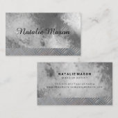 Chic Watercolor | Metallstahl-Trimm Visitenkarte (Vorne/Hinten)