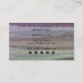 Chic Watercolor Minimalistische Texturierte Pinsel Visitenkarte (Rückseite)