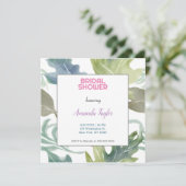 Chic Watercolor Minimalistisches Brautparty Einladung (Stehend Vorderseite)