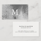 Chic Watercolor mit Monogramm Visitenkarte (Vorne/Hinten)