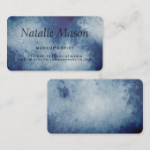 Chic Watercolor mit Monogramm Visitenkarte (Vorne/Hinten)