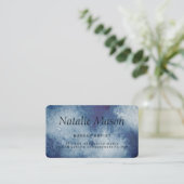 Chic Watercolor mit Monogramm Visitenkarte (Stehend Vorderseite)