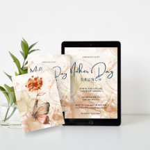 Chic Watercolor Muttertag Einladung