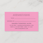 Chic Watercolor Nail Salon Referenz Empfehlungskarte (Rückseite)