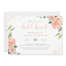 Chic Watercolor Peonies & Eucalyptus Bridal Brunch
