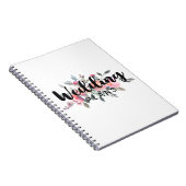 Chic Watercolor Peony Floral Wedding Planner Notizblock (Rechte Seite)