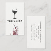 Chic Watercolor Pinselstrich und rustikales Weingl Visitenkarte (Vorne/Hinten)
