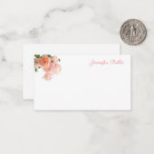 Chic Watercolor Rose Pastellfarben Vorlage Flasche (Vorderseite/Rückseite Beispiel)