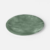 Chic Watercolor Sage Green Party Pappteller (Schrägansicht)