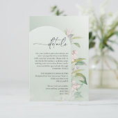 Chic watercolor Salbeigrün Schwarz Details Karte (Stehend Vorderseite)