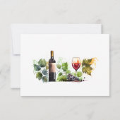 Chic Watercolor Script Wedding Details Card Dankeskarte (Rückseite)