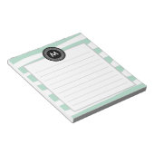 Chic Watercolor und Black Monogram Notizblock (angewinkelt)