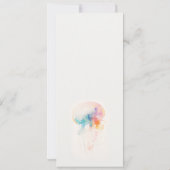 Chic Watercolor Unterwasserqualle Vow Renewal Einladung (Rückseite)