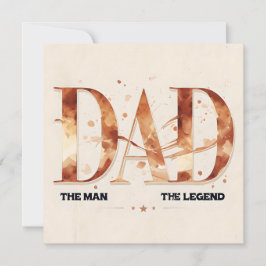 Chic Watercolor Vathers Day Card Feiertagskarte