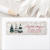 Chic Watercolor Weihnachtsbaumen, Bokeh (Insitu)