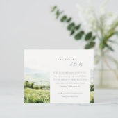 Chic Watercolor Weingarten Landschaft Hochzeitssti Begleitkarte (Stehend Vorderseite)