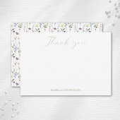 Chic Watercolor Wildblume Custom Brautparty Dankeskarte