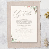 Chic Watercolor Wintergarten Details Hochzeiten Begleitkarte