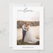 Chic We Eloped Script Heart Wedding Foto Card Einladung (Rückseite)