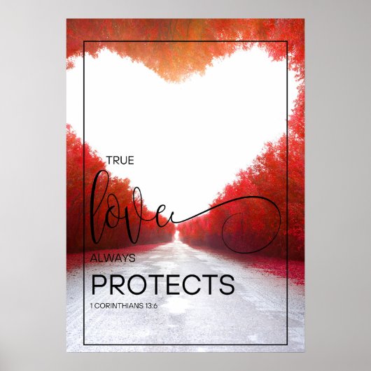 Chic Wedding Aisle Sign - 1 Korinther 13:6 Poster (Vorne)