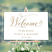 Chic Wedding Begrüßung Weiß und Gold Akryllische Z Acrylschild