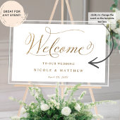 Chic Wedding Begrüßung Weiß und Gold Akryllische Z Acrylschild