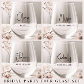 Chic Wedding Brautparty Weinglas Ohne Stiel