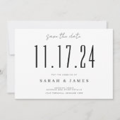 Chic Wedding Date Nicht-Foto Save the Date (Vorderseite)
