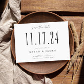 Chic Wedding Date Nicht-Foto Save the Date