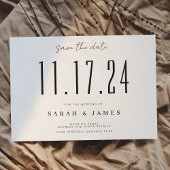 Chic Wedding Date Nicht-Foto Save the Date