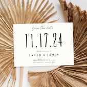 Chic Wedding Date Nicht-Foto Save the Date