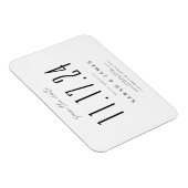 Chic Wedding Date Nicht-Foto Save the Date Magnet (Rechte Seite)