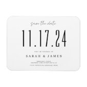 Chic Wedding Date Nicht-Foto Save the Date Magnet (Horizontal)