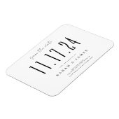 Chic Wedding Date Nicht-Foto Save the Date Magnet (Linke Seite)