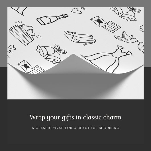 Chic Wedding Day Geschenkwrap Geschenkpapier
