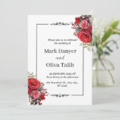 Chic Wedding Einladung | Elegant individuell anpas (Stehend Vorderseite)