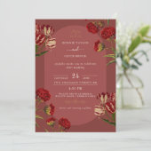 Chic Wedding Einladung mit kleinem Detail (Stehend Vorderseite)