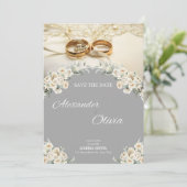 "Chic Wedding Einladungen: Elegante Designs für Si Einladung (Stehend Vorderseite)