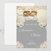 "Chic Wedding Einladungen: Elegante Designs für Si Einladung (Vorne/Hinten)