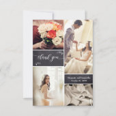 Chic Wedding Foto Collage Danke (Vorderseite)