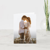 Chic Wedding Foto Danke-Card (Vorderseite)