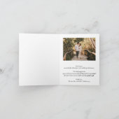 Chic Wedding Foto Danke-Card (Innenseite)